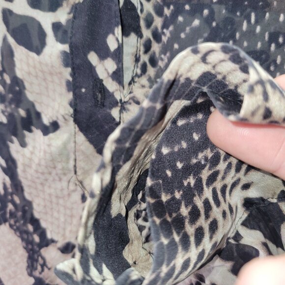 Tyler Kim Womens Snake Print Long Sleeve Dress Size L - Picture 5 of 13